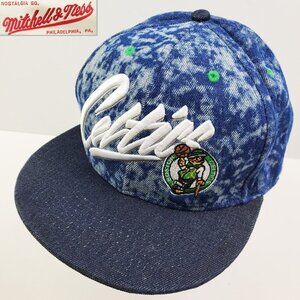 Boston Celtics Snapback Hat Mitchell Ness Hardwood Classics Embroidered